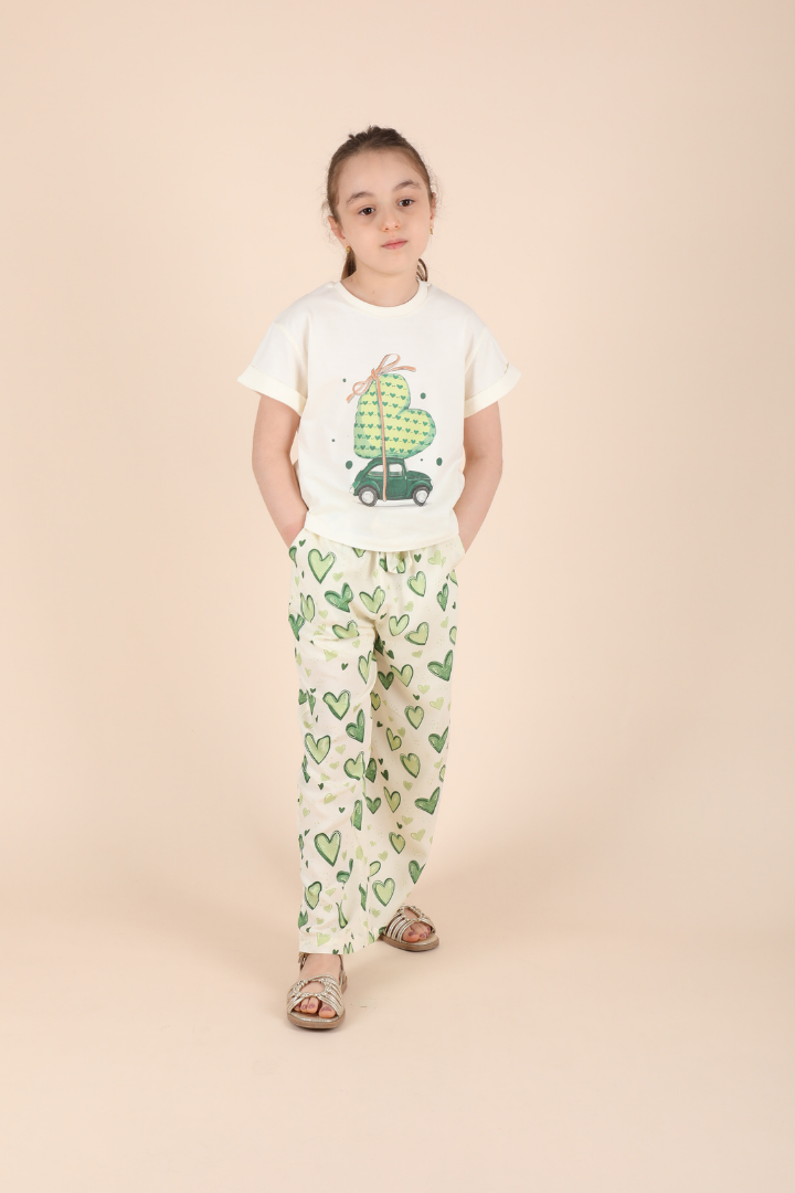 Set Coeur vert