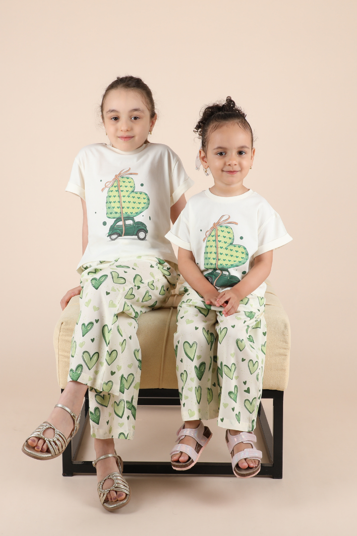 Set Coeur vert