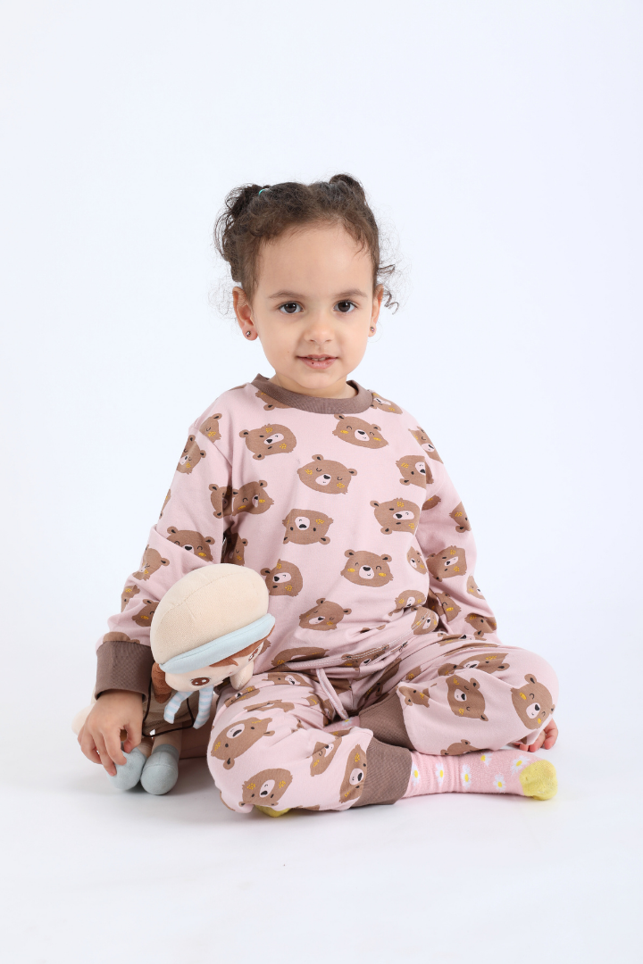 Pyjama Ours Rose