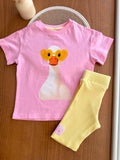 Ensemble Fille 100% Coton – Petit Canard rose